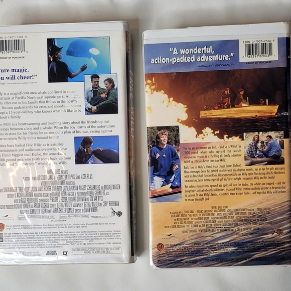 Free Willy VHS Set - Picture 2 of 8